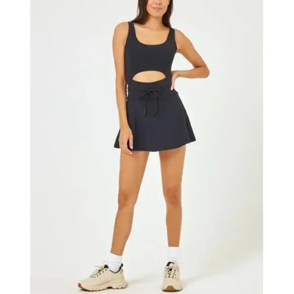 L*Space Women's Black Active Patterson Mini Dress Size XS - Picture 4 of 10